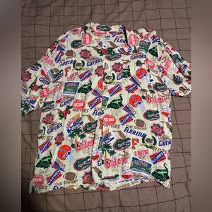 Vintage Lee Sport Florida Gators AOP Rayon Shirt XL NCAA